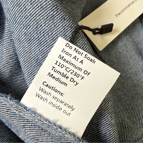 Commense 100% Cotton Sleeveless Denim Mini Dress Blue NWT Small Soft Lightweight - Picture 10 of 10